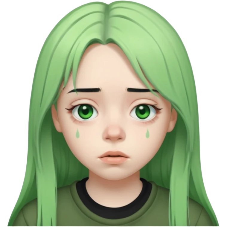 like Billie Eilish when she had green and black hair tired emoji