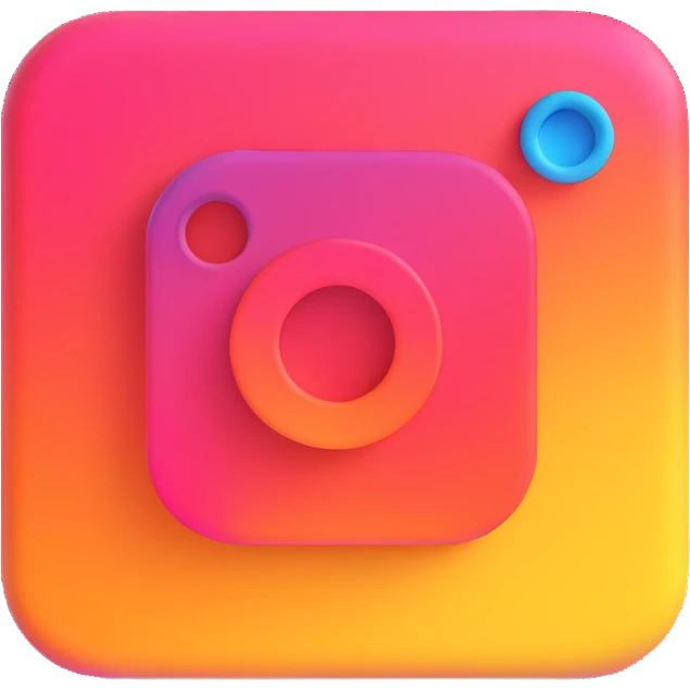 3D Instagram icon emoji