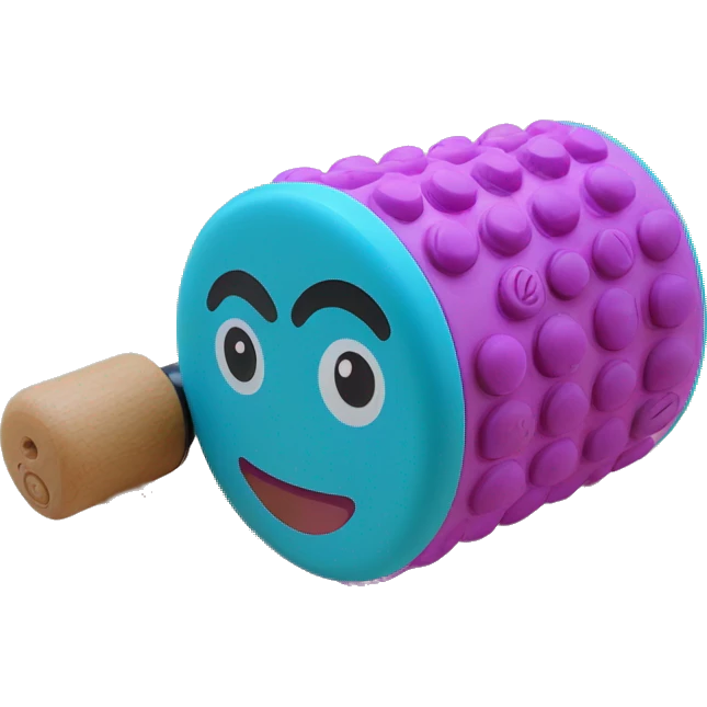 portable vibrating massage roller with acupressure poins emoji