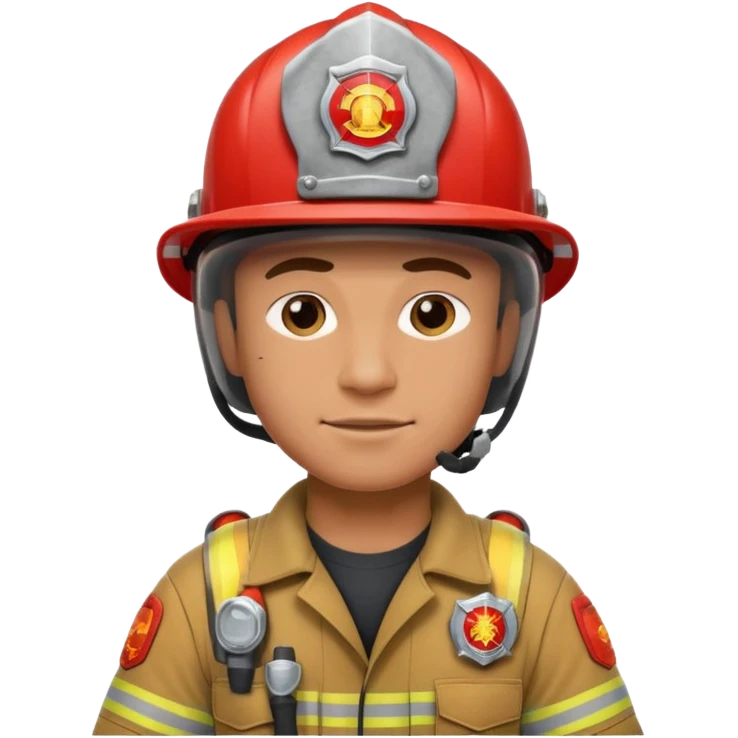 Firefighter with penis and balls emoji