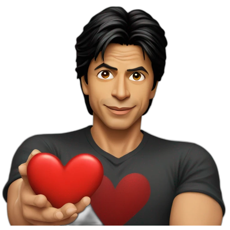 Shahrukh khan with heart  emoji