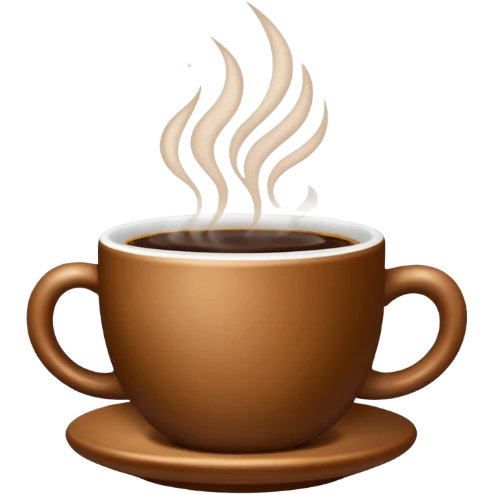 plain Coffee without Saucer, Brown Cup, no saucer. emoji