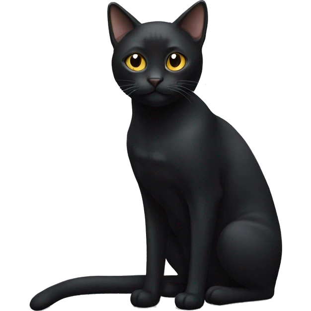 full body black cat emoji