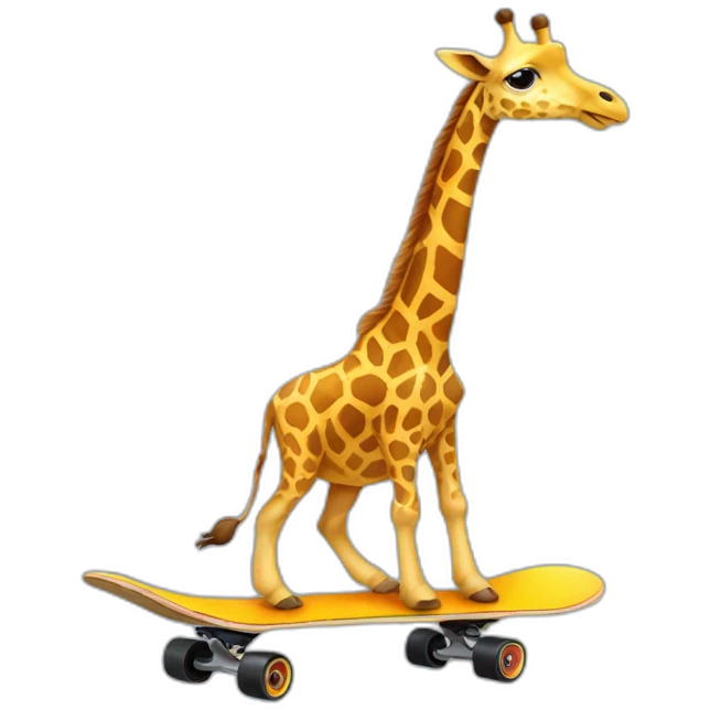 Giraffe on Skateboard emoji