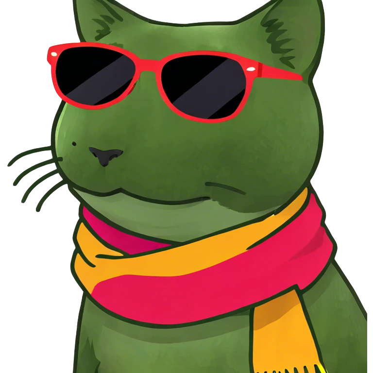 Cat with sunglasses emoji