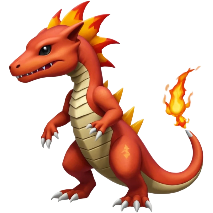 Shiny Marowak-Salandit-Charmeleon-Fakémon-hybrid-creature (full body)  emoji