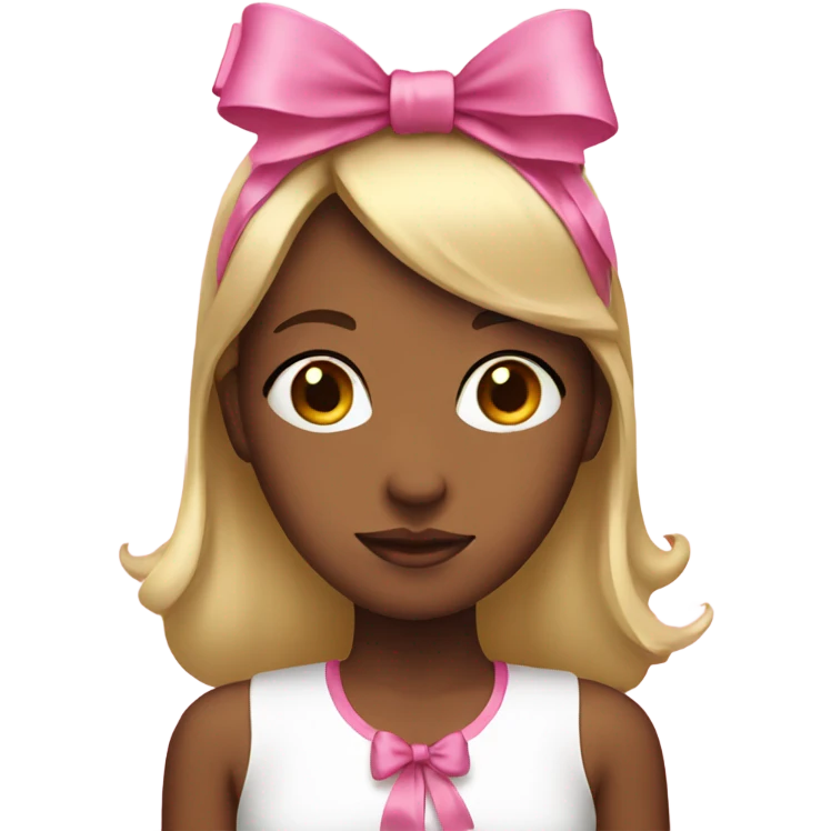 girl with a pink bow on her head emoji