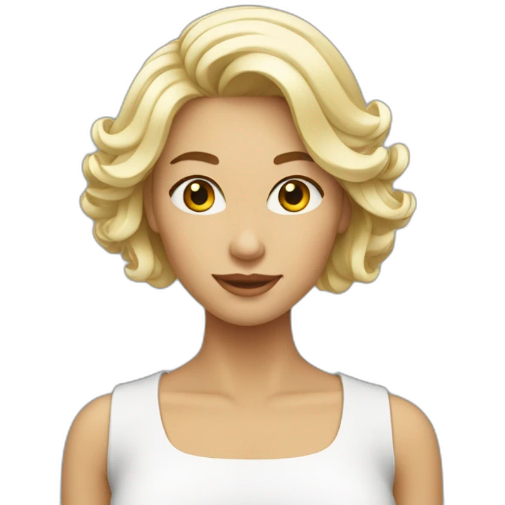 femme cheuveux blanc emoji