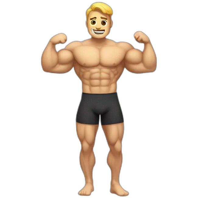 Muscle chatgpt coding guy Mediterranean emoji