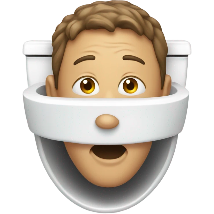 Man’s head coming out of toilet bowl  emoji