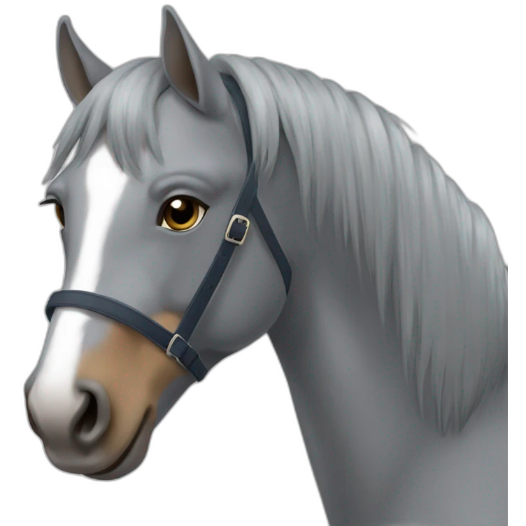 Cheval gris pommelées emoji