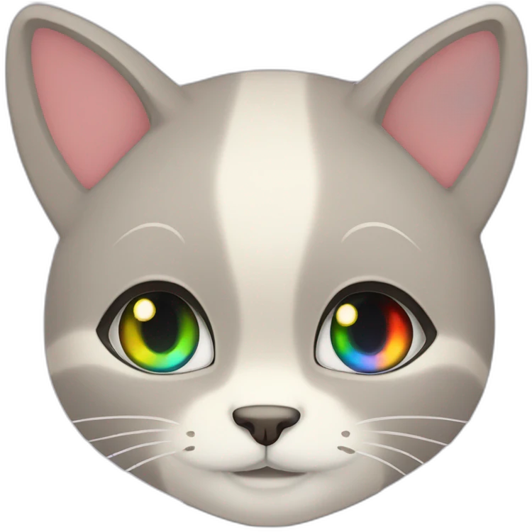 neko girl with rainbow eyes emoji