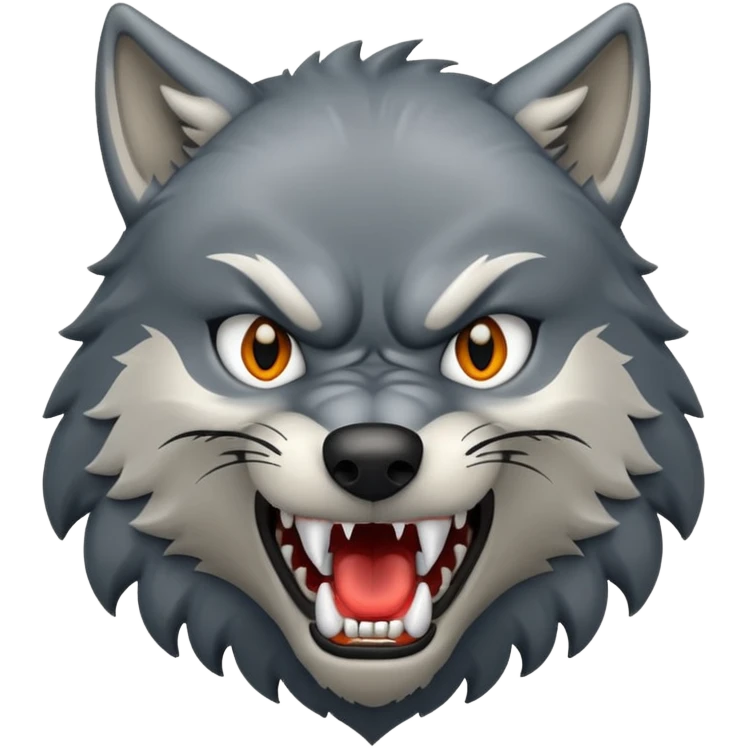 Wolf snarling emoji