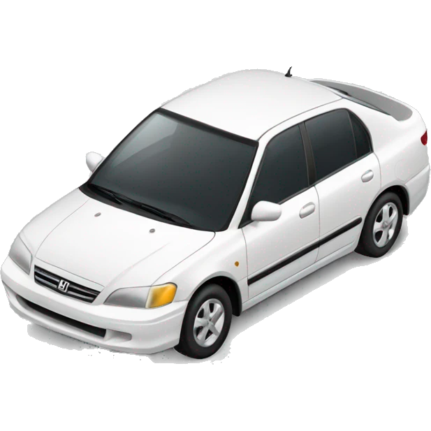 Small white Honda sedan hatchback  emoji