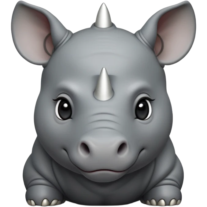 cinematic-noble-baby-rhinoceros-portrait-emoji,slate-grey-hide--poised-and-regal,-with-a-massive,-powerful-build-and-a-thick, white horn -deep-set-soulful-piercing-eyes,-simplified-yet-sharp-and-sophisticated-features,-highly-detailed,-large-black-eyes emoji
