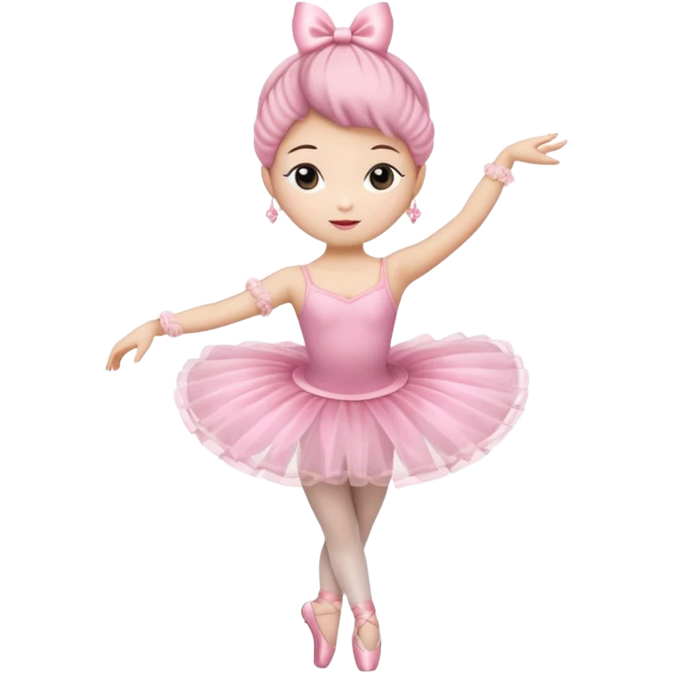 Make a pink cup of coffee dressed as a ballet dancer  emoji