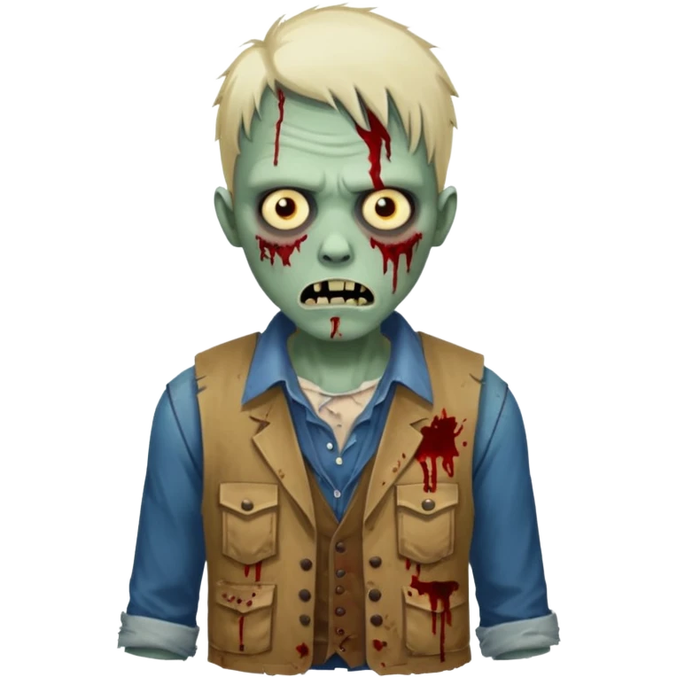 zombie in vest and shirt emoji