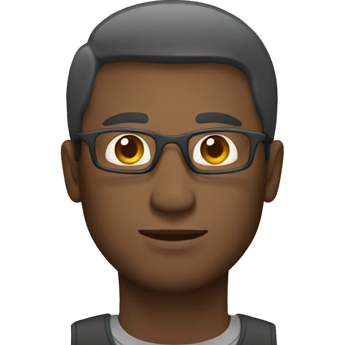 Man with mobile emoji