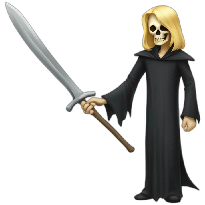 blond grim reaper time sheet emoji