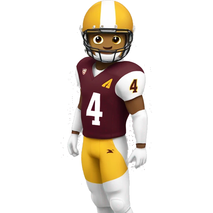 Arizona state university football white player number 4 emoji