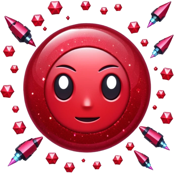 red glitter cyberpunk emoji
