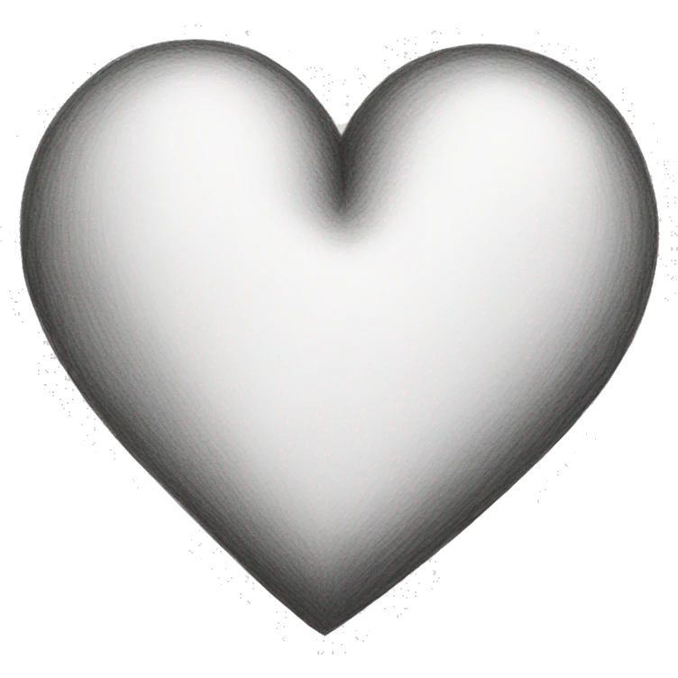 pencil sketch of a heart  emoji