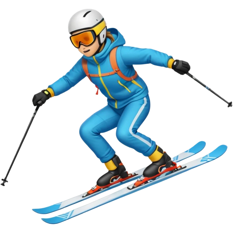 ski resort with skier skiing downhill emoji