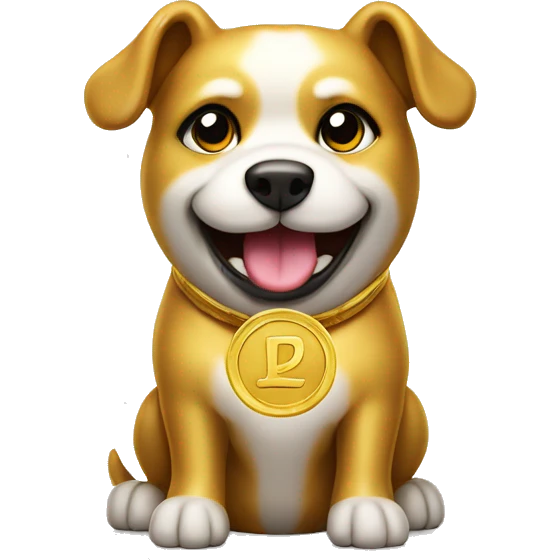 dog gold coin money devi emoji