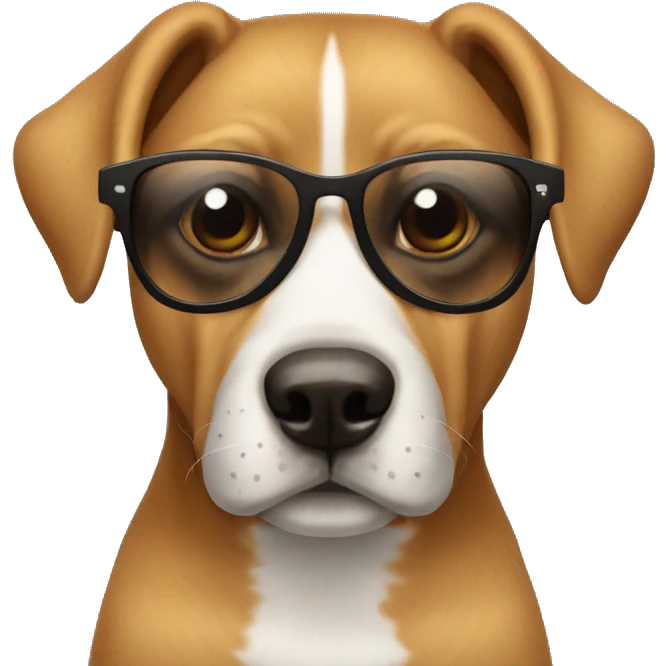 Perro con gafas emoji