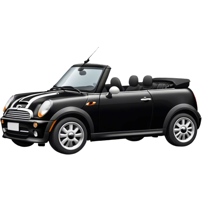mini cooper cabriolet black emoji