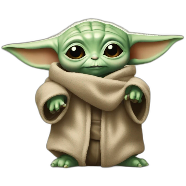 Baby yoda en train de boire une bières emoji