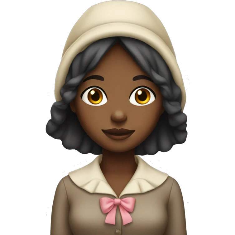 Black girl in a bonnet emoji