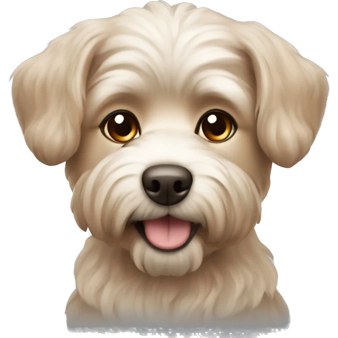 Maltipu dog of brown colour emoji