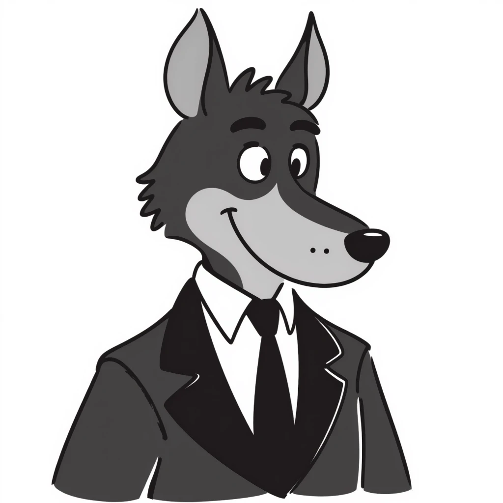 retro 1950s anthropomorphised animal head emoji