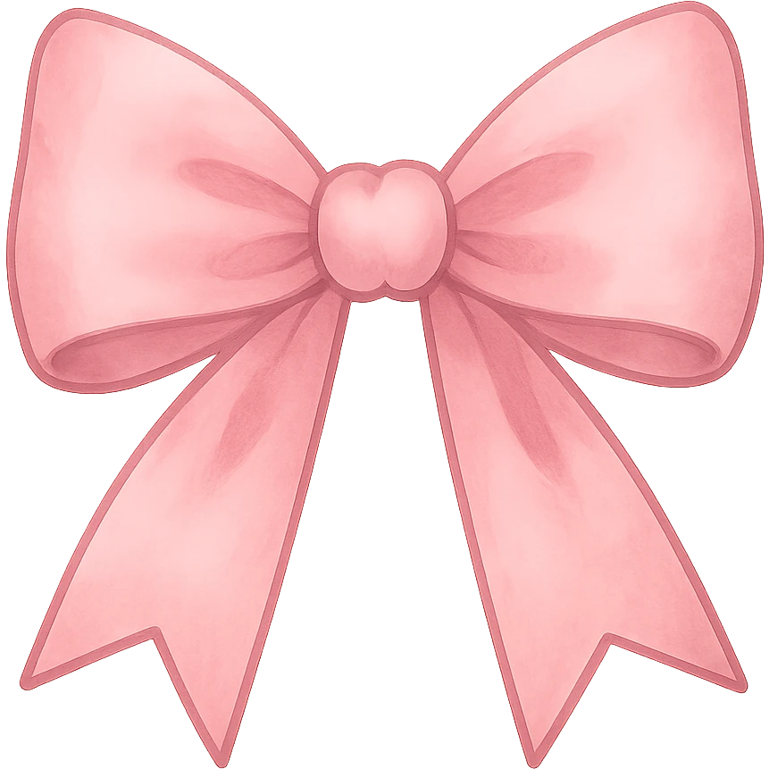 girly bow, remove background emoji