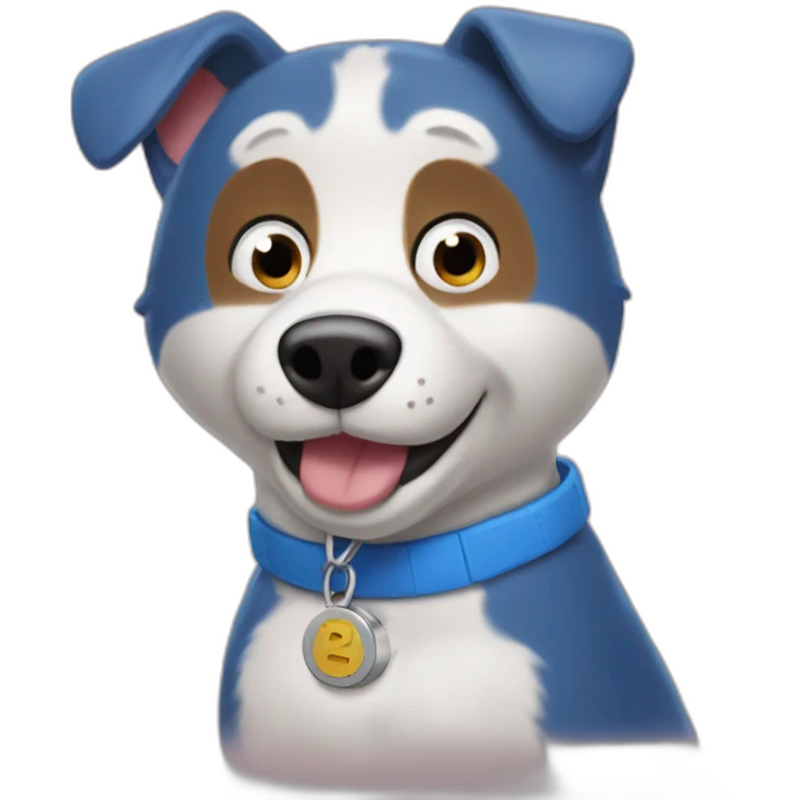 Bluey with bingo emoji