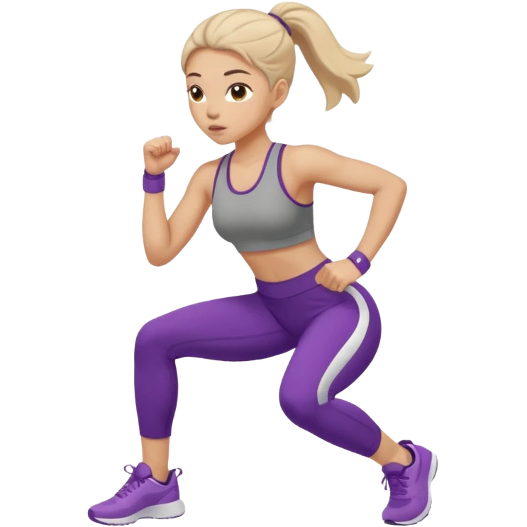 Девушка занимается спортом  emoji