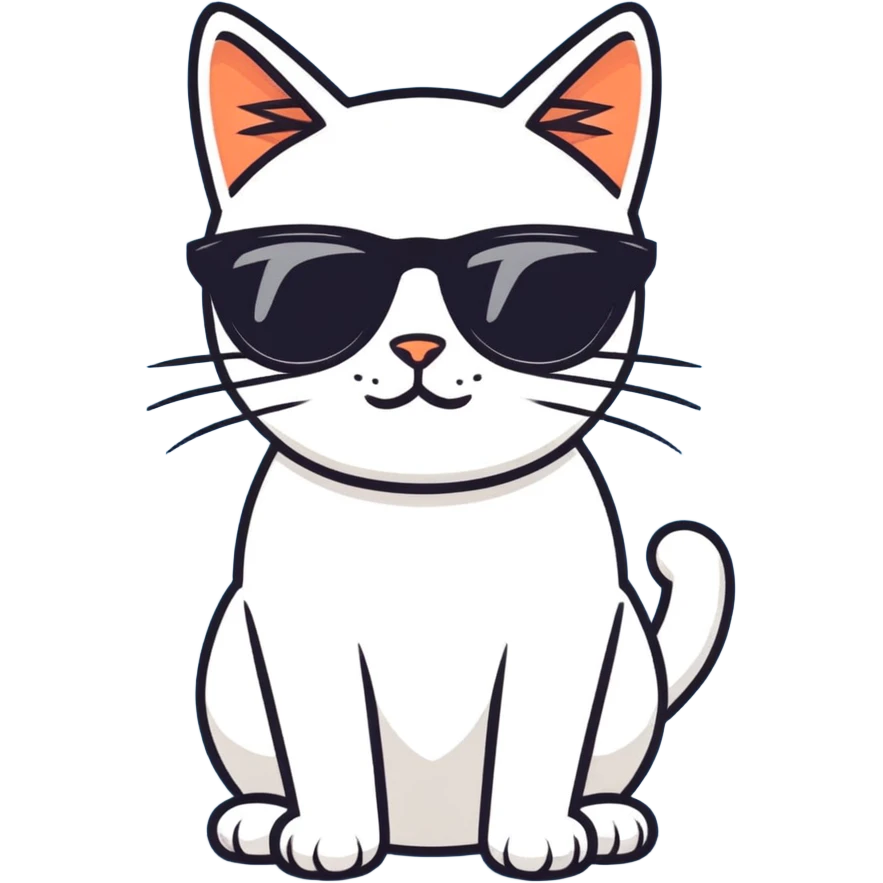 Cat with sunglasses emoji