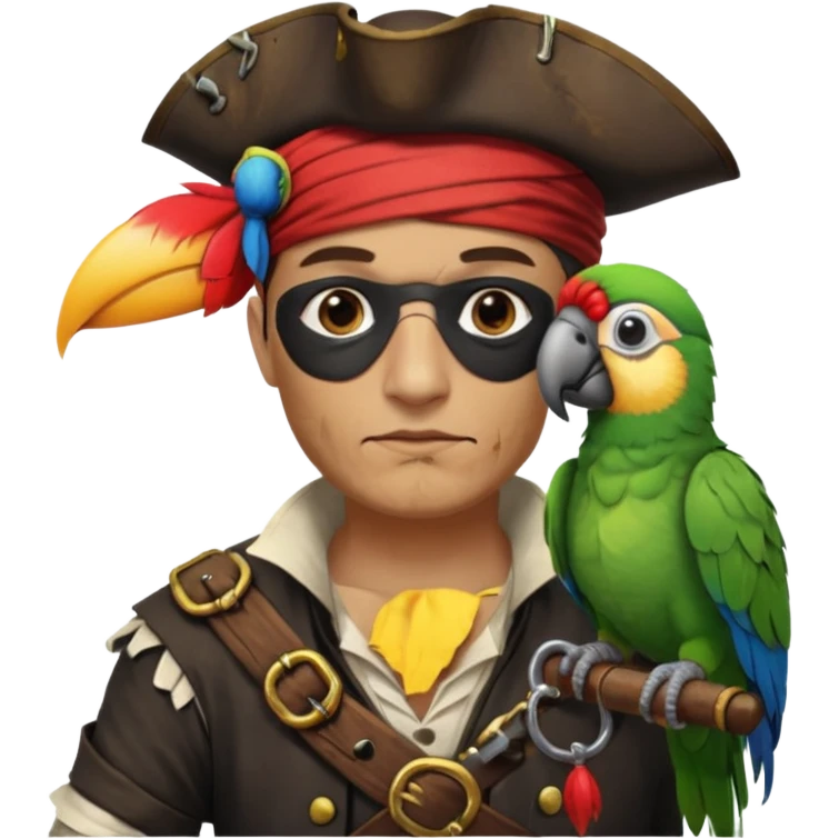 pirate and parrot emoji