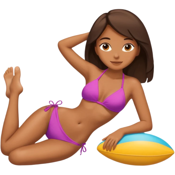 girl laying down sunbathing siloette emoji
