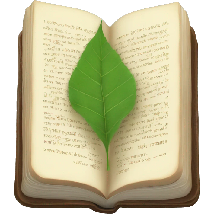 Bible with leaf emoji
