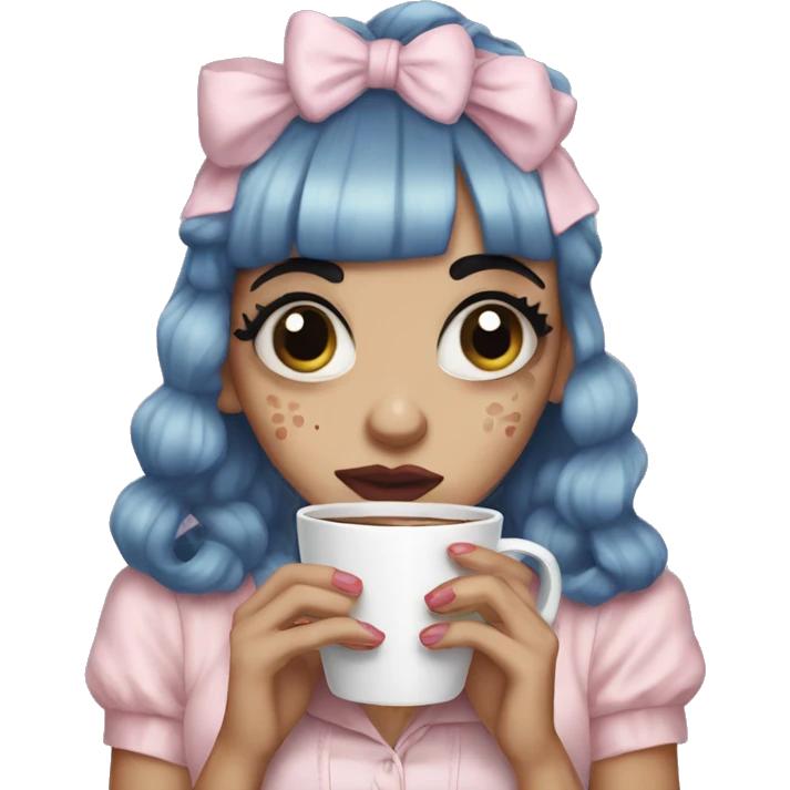 Melanie Martinez drinking coffee  emoji