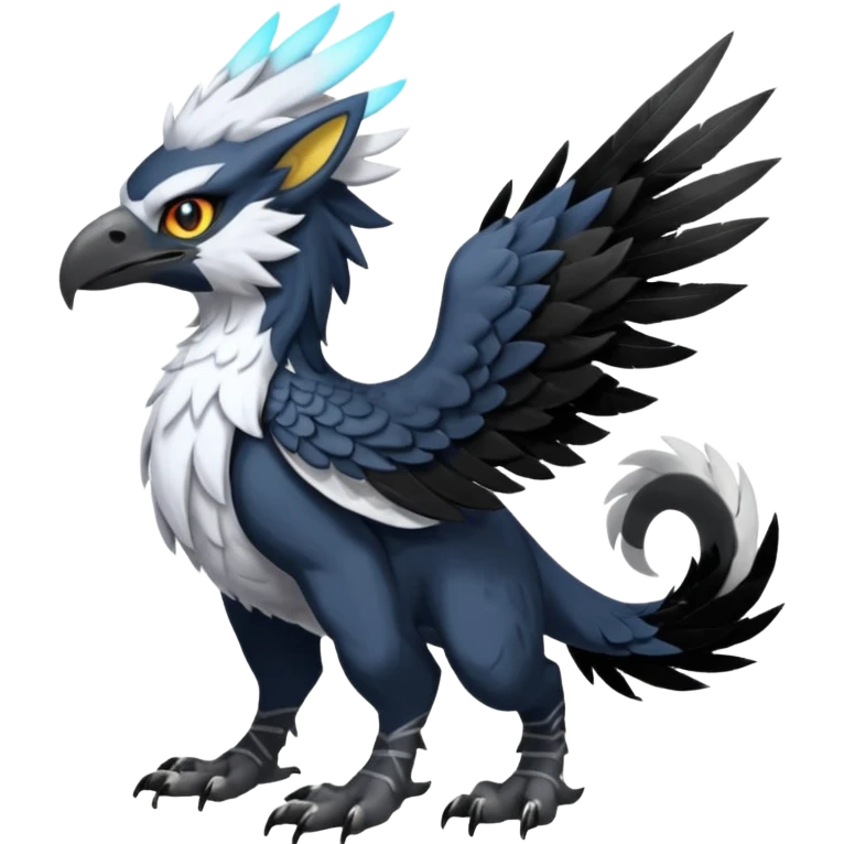 Fionbri-Vernid-Trico-Nargacuga-Silvally-Gryphon-fusion, full body emoji