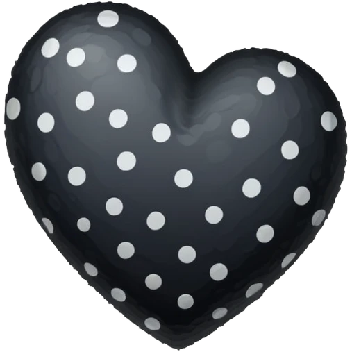Spotty black heart emoji