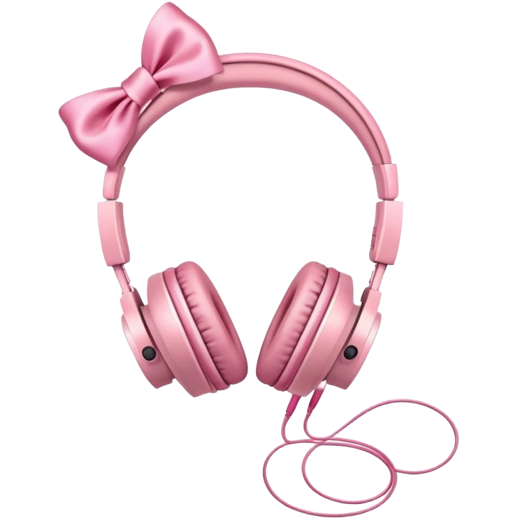 A coquette headphone with bow  emoji