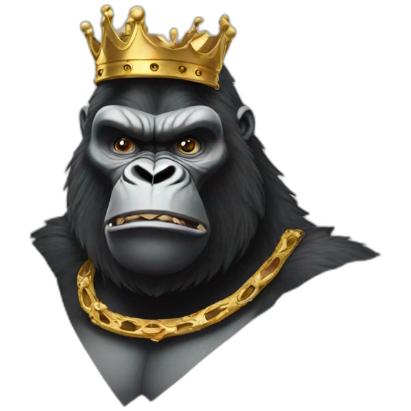 King Kong with crown  emoji