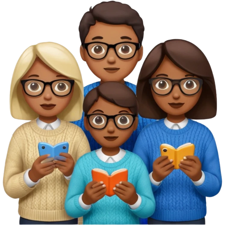 people knitting emoji