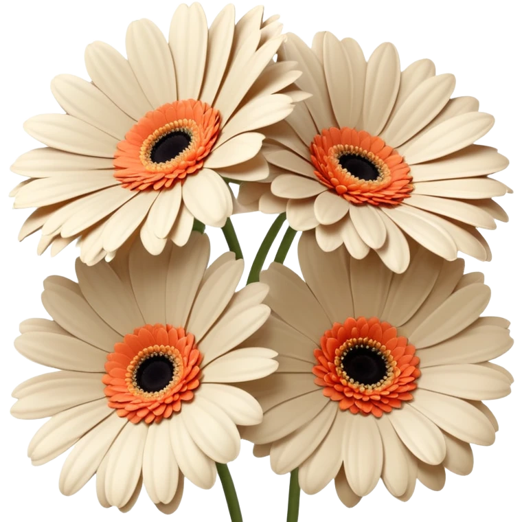 light beige Gerbera flowers  emoji