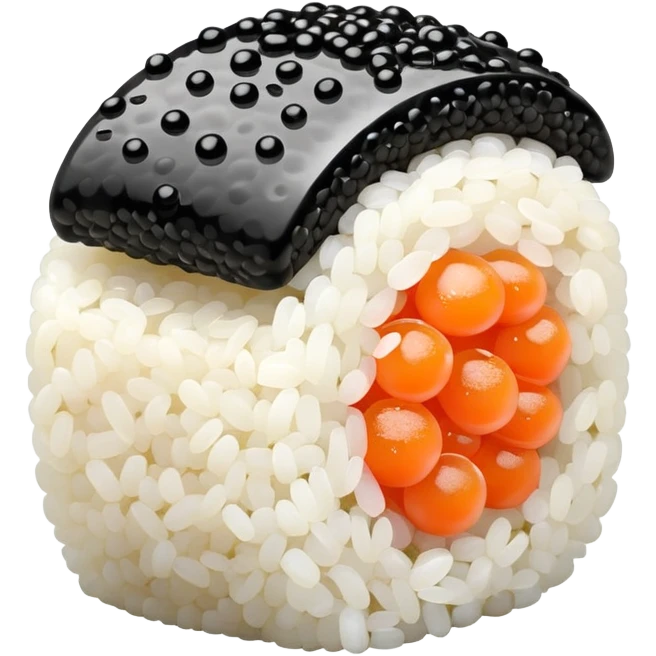Caviar sushi, one  emoji