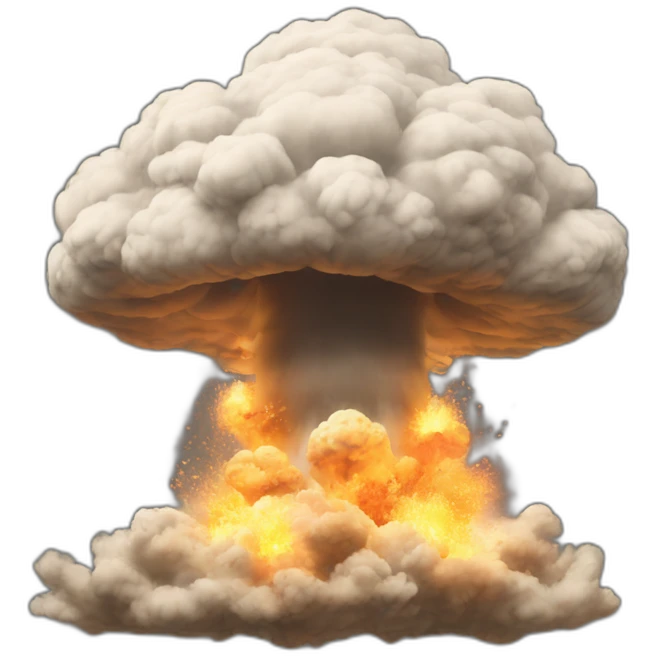 explosion, mushroom cloud emoji